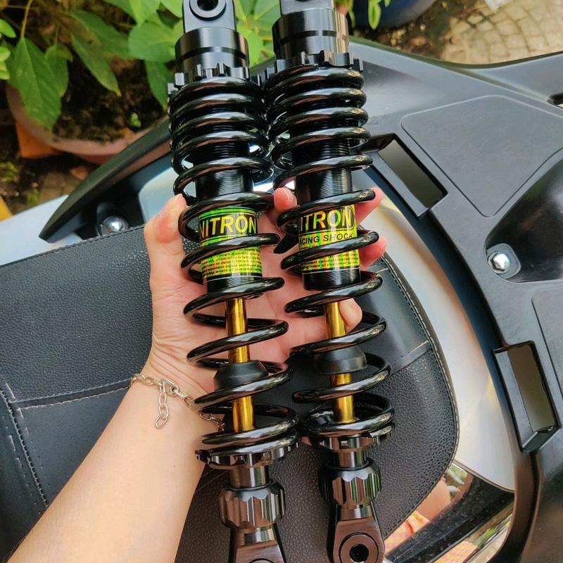 Phuộc sau Ni.tron không bình ty vàng gắn Dream Wave Elegant Galaxy Future led Axelo Cub Sirius Taurus Jupiter MX Fi xe điện Pega Asama