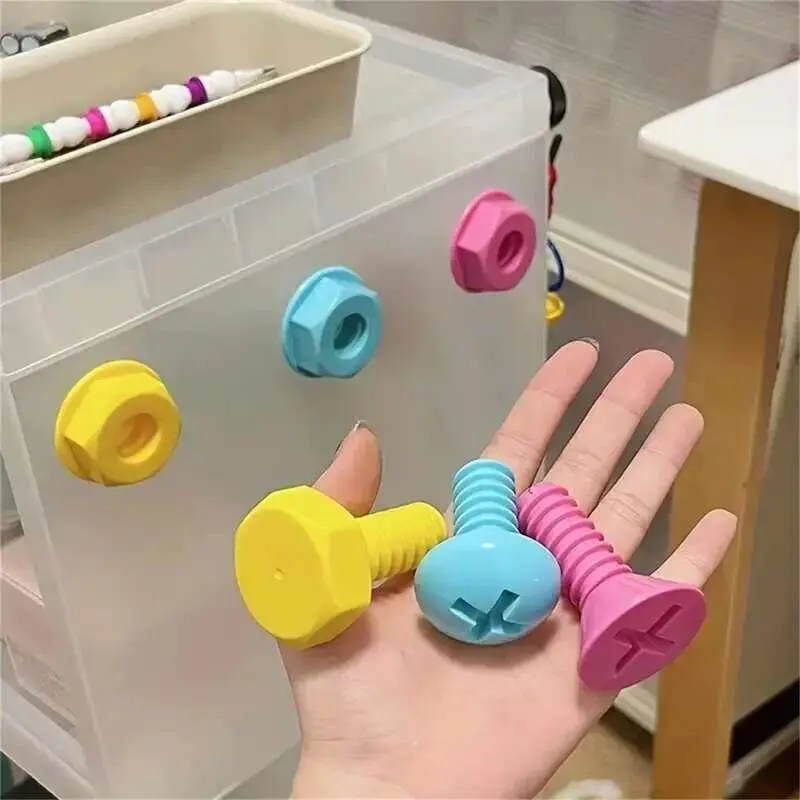 Creative Colorful Screw Self-adhesive Cute Cartoon Sticky Hook Wall Door Non Punching Hooks for Bag Random style combo