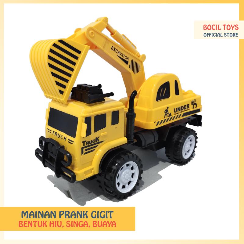 Mainan Anak Truck Excavator Truck Beco Truk Bego ukuran Sedang Bahan Plastik Harga Murah bisa COD 0