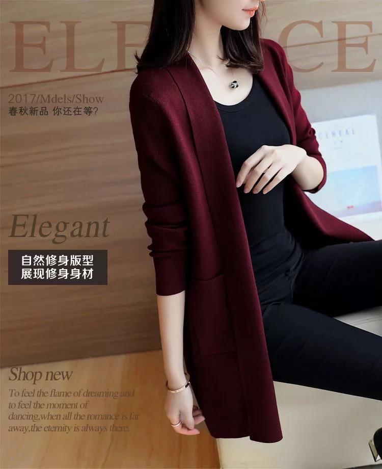 Product Introduction of Áo Len Nữ, Ngoại Cỡ, Phong Cách Mùa Xuân Và Mùa Thu, Hàng Mới Về, Dáng Rộng Vừa Vặn, Có Túi, Dài Trung Bình Dài Tay, Áo Khoác Cardigan Tup, Thích Hợp Cho Nữ Top Women 12