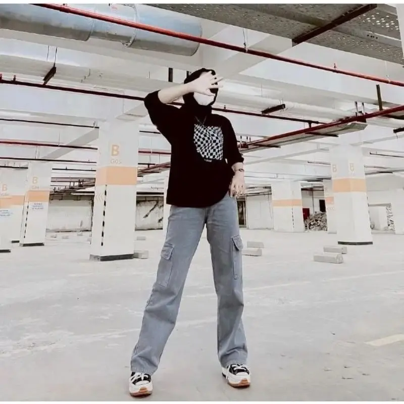Cargo Pants Kulot Jeans-Kulot Cargo Jeans Model Terkini Celana Panjang 0