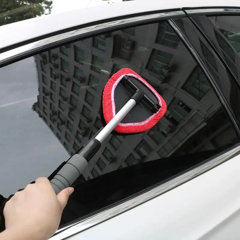 Car Window Cleaning Brush, Long Handle Windshield Wiper, Car Glass Wash Tool 0