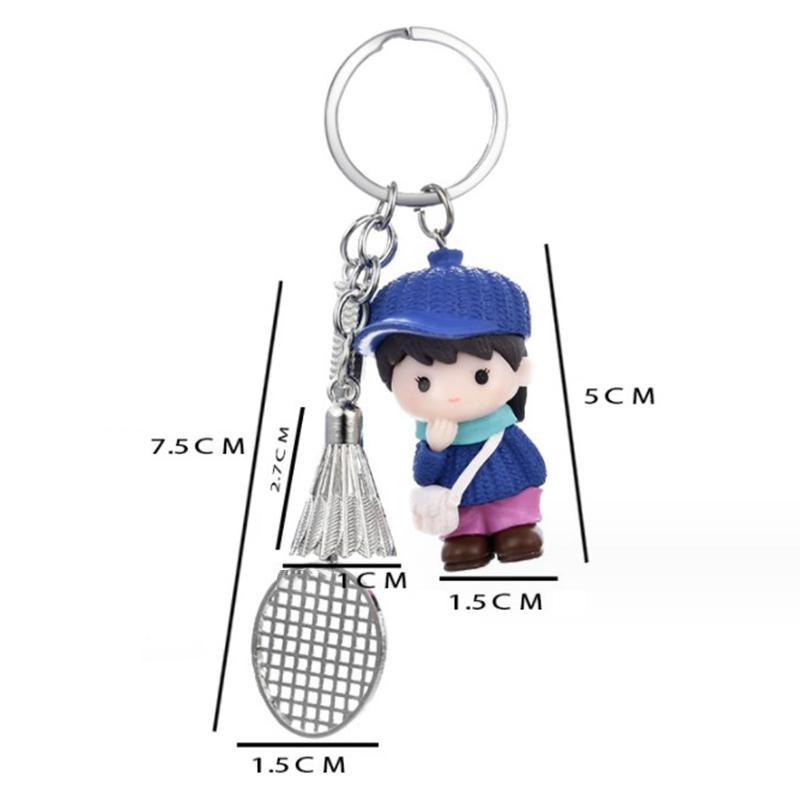 Dây Chuyền Chìa Khóa Cầu Lông Mini, Thiết Kế Sáng Tạo, Đồ Trang Trí Dễ Thương, Móc Chìa Khóa Tưởng Niệm, Phụ Kiện Túi Treo Và Xe Hơi, Móc Chìa Khóa Cầu Lông Mini 4