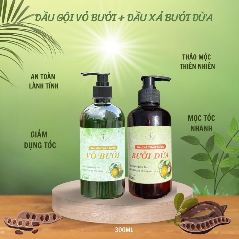 Dầu gội Thảo Dược Vỏ Bưởi 300ml ( tặng dầu xả bưởi dừa 300ml ) Nữ