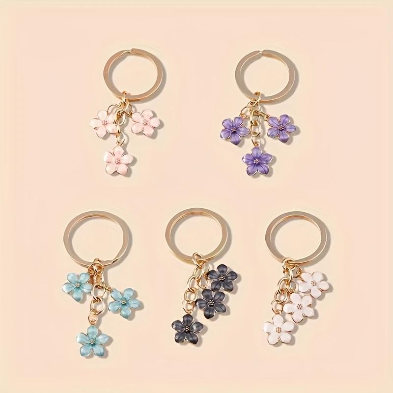Product Introduction of 1/3pcs Fashion Sakura Keychain: Elegant Alloy Flower Pendant Suitable For Keys, Handbags, Backpacks, And Other Accessories 10