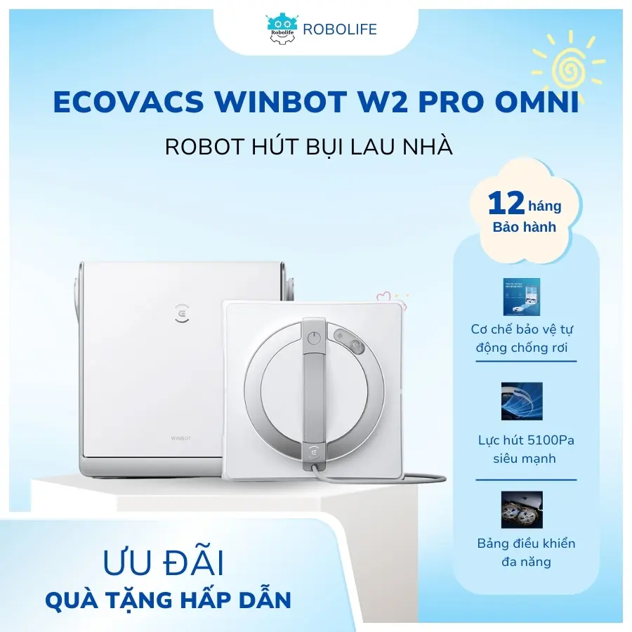 Robot Lau kính Ecovacs Winbot W2 PRO Omni