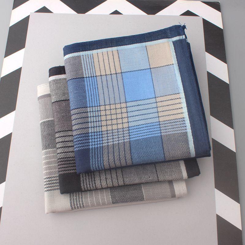 Khăn Tay Cotton, Hoàn Toàn Mới, Dành Cho Nam Giới, Phong Cách Doanh Nhân, Mềm Mại Và Thấm Hút Mồ Hôi, Thiết Kế Vuông, Làm Bằng Cotton Chải Kỹ, Thích Hợp Làm Quà Tặng Cho Người Già, Đi Kèm Trong Hộp Quà Hoa 4