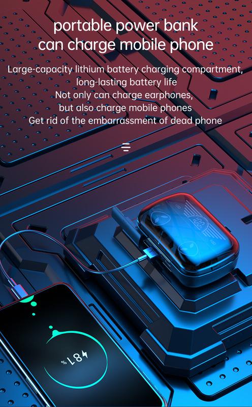 Product Introduction of Tai Nghe Nhét Tai Nghe Không Dây, Tai Nghe TWS, Bluetooth V5.3, Âm Thanh Nổi 9D, Âm Trầm Hifi, Tai Nghe Trong Tai, Điều Khiển Cảm Ứng Thông Minh, Chống Thấm Nước, Giảm Tiếng Ồn, Tai Nghe Nhét Tai, Thích Hợp Cho Điện Thoại Di Động, Fon Telinga Bluetooth 13