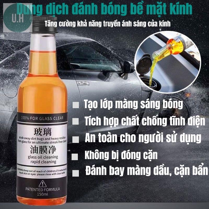 Nước rửa kính ô tô chuyên dụng tẩy sạch màng dầu tạo hiệu ứng sáng bóng trong suốt full HD
