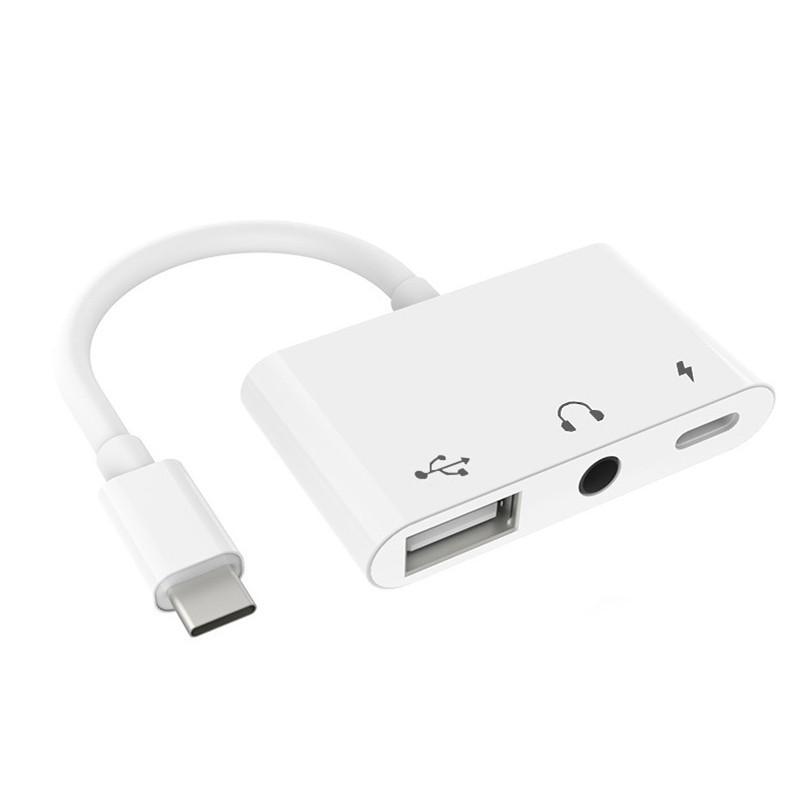 Kabel Penukaran Fon Kepala Tiga Dalam Satu, Jenis-C ke Audio 3.5mm ...