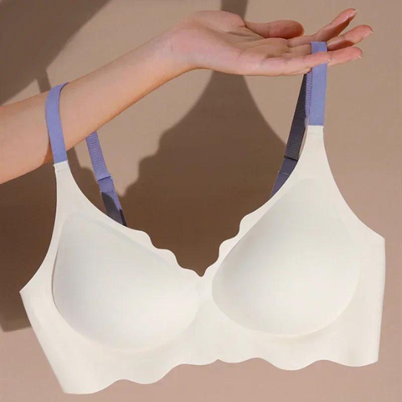 Non-Wire Seamless Bras for Women Push Up Bra Invisible Sexy Top Wire Free Brassiere Deep V Neck Underwear Women Comfy Lingerie 2