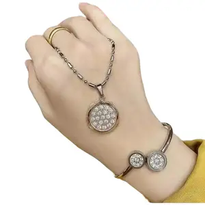 1 Set Kalung Dan Gelang Kesehatan Quantum Pendant Permata Bio Energy  Bayar di Tempat