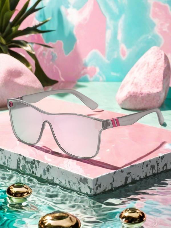 1 Pair Summer Square Frame Sunglasses, New Fashion Travel Accessories for Women & Men, Lightweight and Durable for Outdoor Sun Protection Glasses for Daily Use Travel Accessories 6