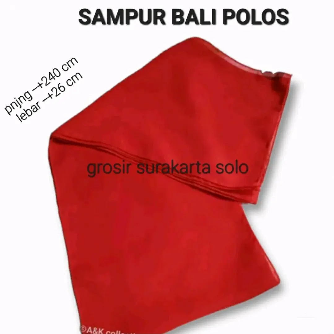 Sampur Bali Polos ukuran 2,4 meter