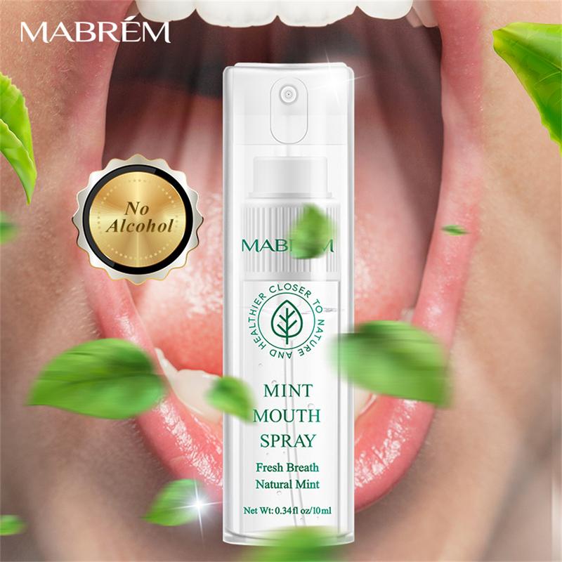 MABREM Oral Spray Freshens Breath, Deodorizes And Leaves Fragrance Portable Breath Freshener To Prevent Bad Breath Peppermint Fresh Mouth Mist 6