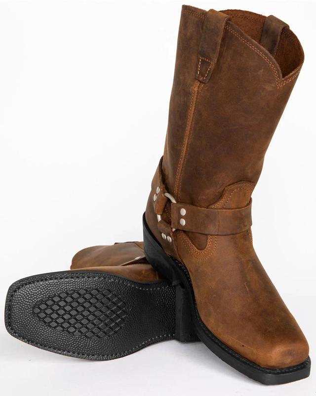 Product Introduction of Retro Cowboy Mid Calf Western Pu Leather Man Slip on Shoes Winter Knight Booties Plus Size 39-48 Zapatos Hombre Chelsea Men 8