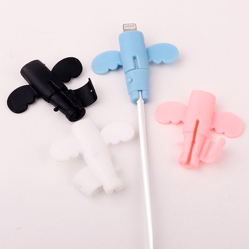 Product Introduction of Little Angel Data Cable Protector,Anti-Break Charging Cable Sleeve,Mobile Phone Wire Connector,Student Cartoon Design 0