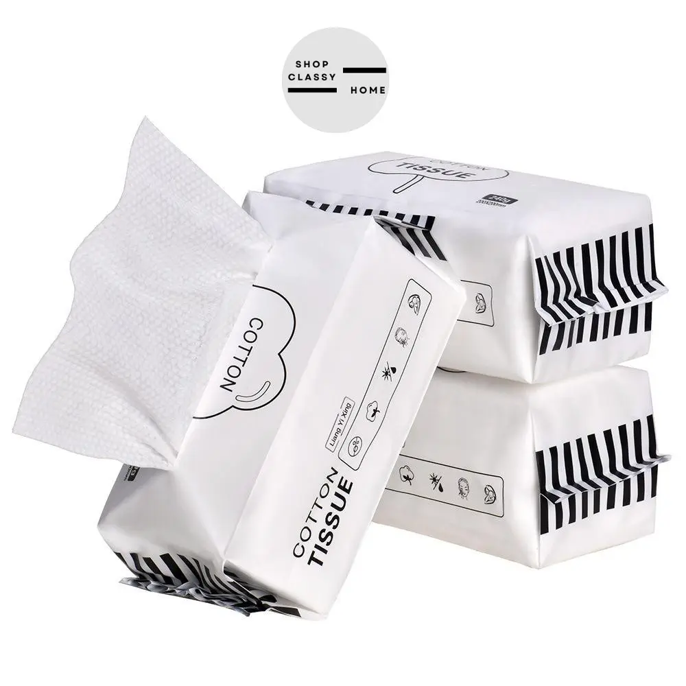 shopclassyhome Ultra Thick 240g Disposable cotton face towel facial cleansing cotton soft makeup remover dry wet