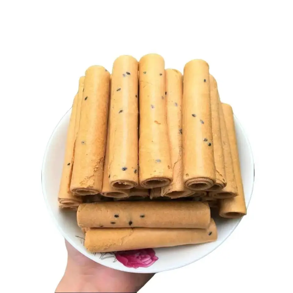 500G Bánh Ống Mè loại 1- Bánh quế cốt dừa siêu ngon - Snack Ăn Vặt Food Thức Ăn