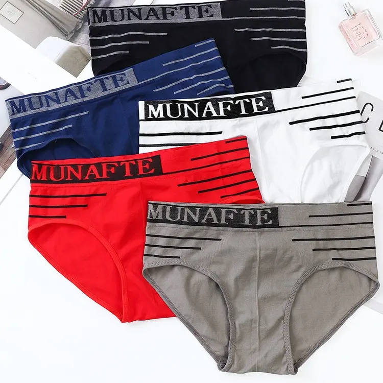 Đồ Lót Nam, Cạp Thường, Ngoại Cỡ, Thể Thao, Liền Mạch, Thoải Mái, Thoáng Khí, Nhanh Khô, Thiết Kế Chữ Cái, Phong Cách Trẻ Trung, Kiểu Tam Giác