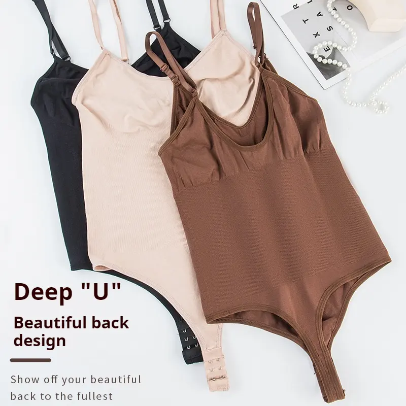 Bodysuit Áo Ngực Hở Lưng, Gợi Cảm Và Không Đường May, Định Hình Cho Phụ Nữ, Đồ Lót Không Đường May, Bó Eo, Quần Định Hình Cơ Thể, Áo Yếm, Lưng Thấp, Đồ Lót