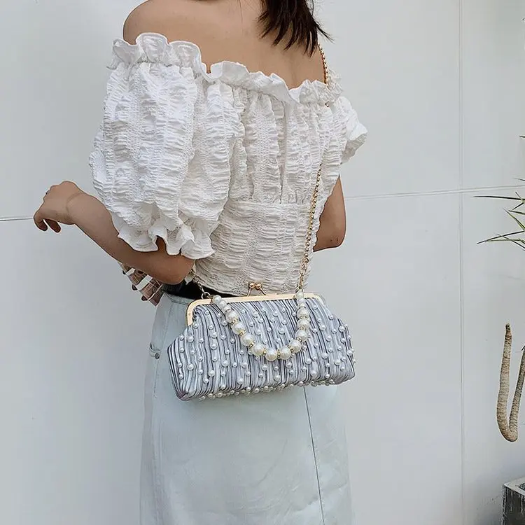 Nionbag Tas Selempang Wanita Tas Bling Mutiara Random CR7492 3