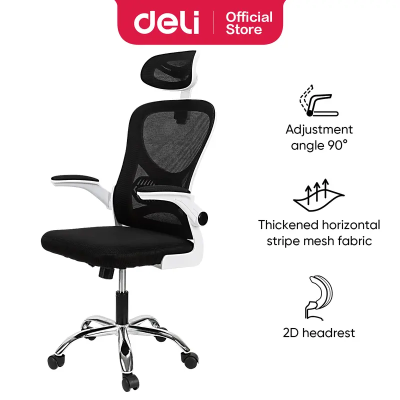 Deli Office Chair / Kursi Kantor / Kursi Kerja Jaring Dengan Senderan Kepala E4930 furniture sandaran 3