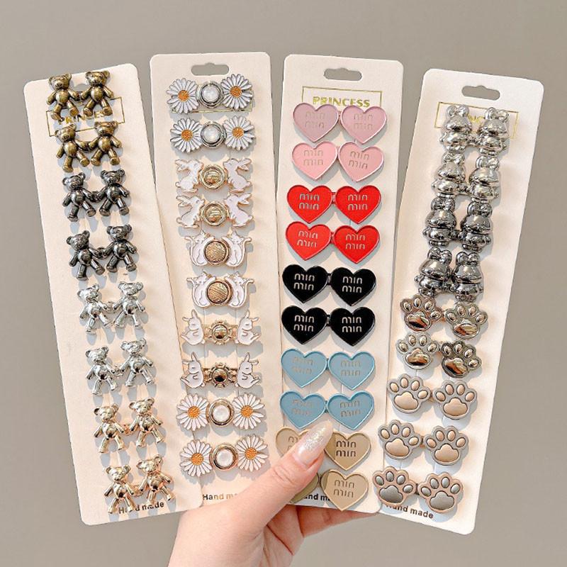 Tổng hợp bộ nút gài, khuy cài điều chỉnh lưng eo quần jean - short - chân váy (Nhiều mẫu)