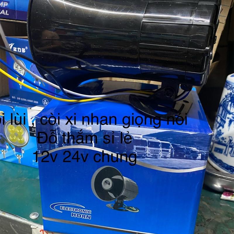còi xi nhan giọng nói còi lùi kèn de giọng nói xe tải 12v 24v chung