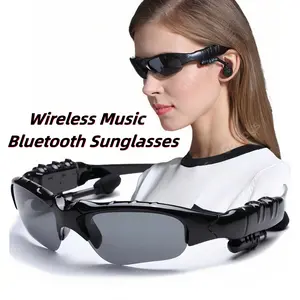 Smart Glasses Wireless Bluetooth 5.0 Sunglasses Outdoor Kacamata Calling Music Anti-Blue Eyeglasses MP3 Headset Lensa Earphone Smartphone Baterai Fashion Jam Pc Mic Selempang Speaker