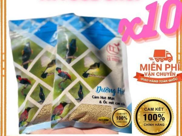 Cám Hút Mật Lê Thịnh cao cấp Kabosa - Combo 10 gói - Trọng lượng 1kg - Cho chim hút mật