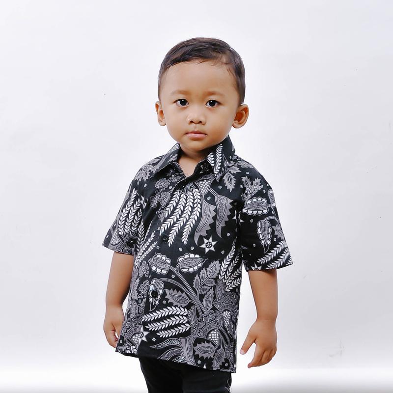 kemeja batik anak laki laki lengan pendek Katun Seragam 3