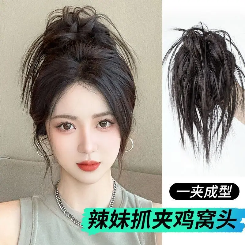 Kẹp Tóc Càng Cua, Tổ Gà, Sợi Tóc Búi Tóc Bồng Bềnh Kẹp Tóc Cô Gái Nóng Bỏng, Kẹp Tóc Lông Gà, Scrunchies Búi Tóc