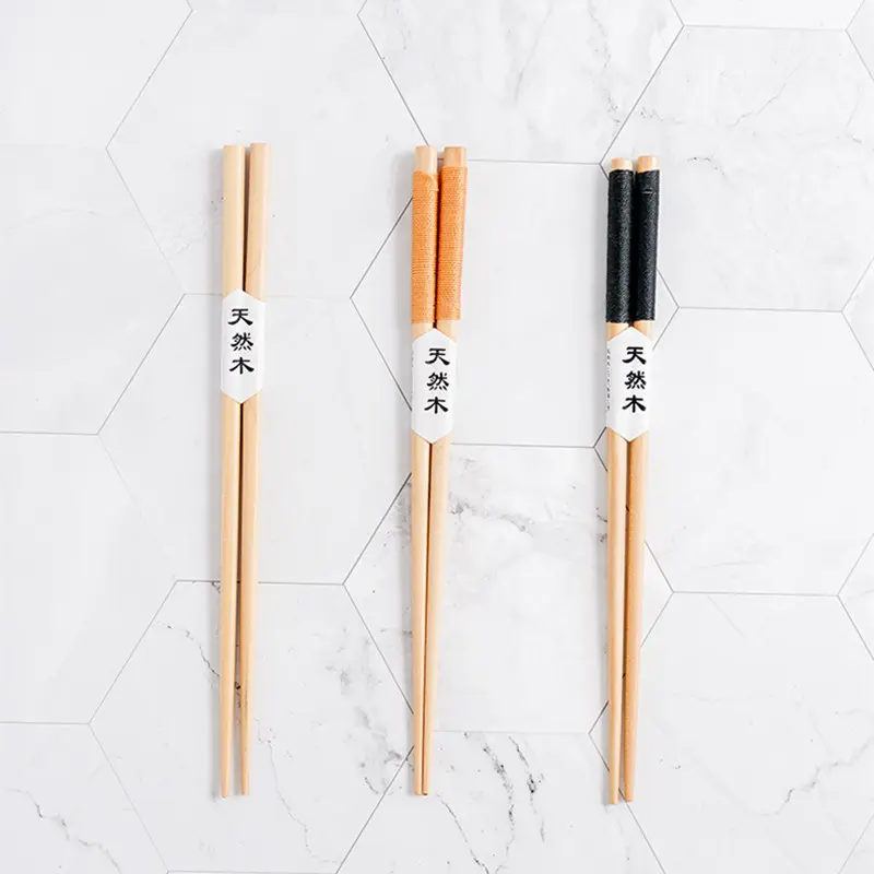 Japanese Style Zakka 22.5cm Wooden Tableware Chopsticks Lotus Wood Chopsticks Pointed Chopsticks Household Use