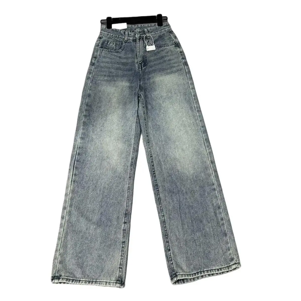 Quần jean ống suông , rộng cơ bản Basic dễ mặc Nữ Ong Women Pants Denim Có Túi