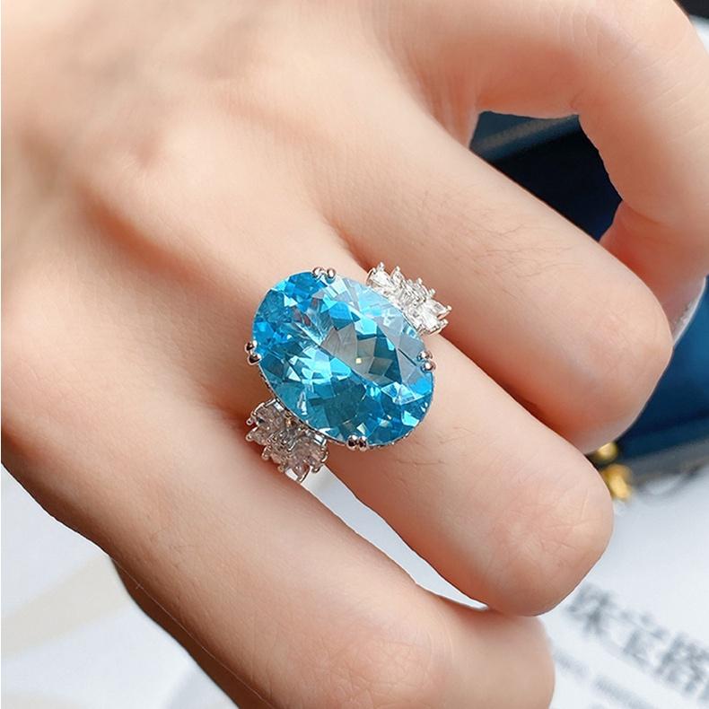 Nhẫn Thiết Kế Nguyên Bản Cao Cấp, Màu Xanh Biển Lớn, Dành Cho Phụ Nữ Và Nam Giới, Phụ Kiện Thời Trang Hàn Quốc, Nhẫn Cặp Đôi Dễ Thương, Phong Cách Bohemian Quà Tặng Lễ Tình Nhân Cho Bạn Gái Nhẫn Trang Sức Nữ Nhẫn Nữ, Nhẫn Trang Sức Nữ Voi Pin Đeo Tay 4