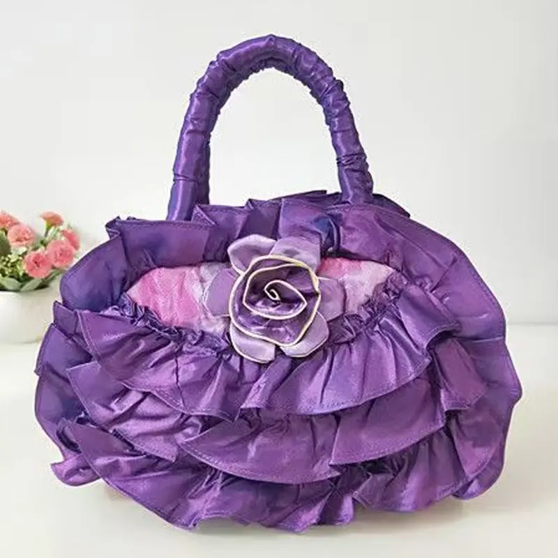 Túi Xách Thủ Công Hàng Mới Về, Phong Cách Thường Ngày Thiết Kế Hoa Tinh Tế Túi Tiền Xu, Dung Tích Lớn, Thích Hợp Để Đựng Đồ 1