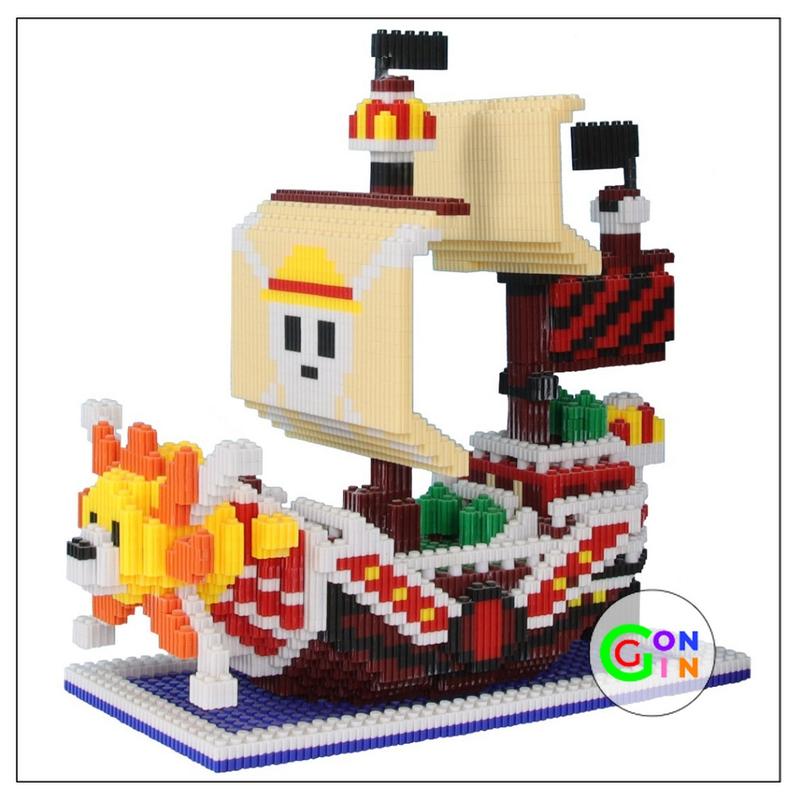Đồ chơi lắp ráp thuyền one piece thousand sunny mô hình tàu hải tặc Gon Gin