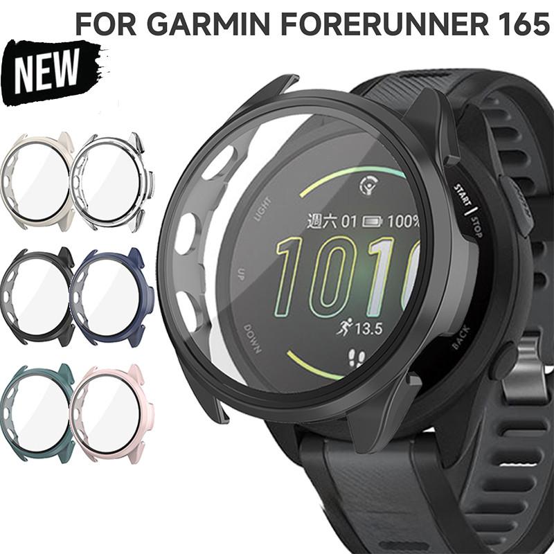 เคสป้องกัน, เปลือก PC และฟิล์มในตัว, เข้ากันได้กับ Garmin Forerunner 165, กรอบบัฟเฟอร์เคสสี, เหมาะสำ