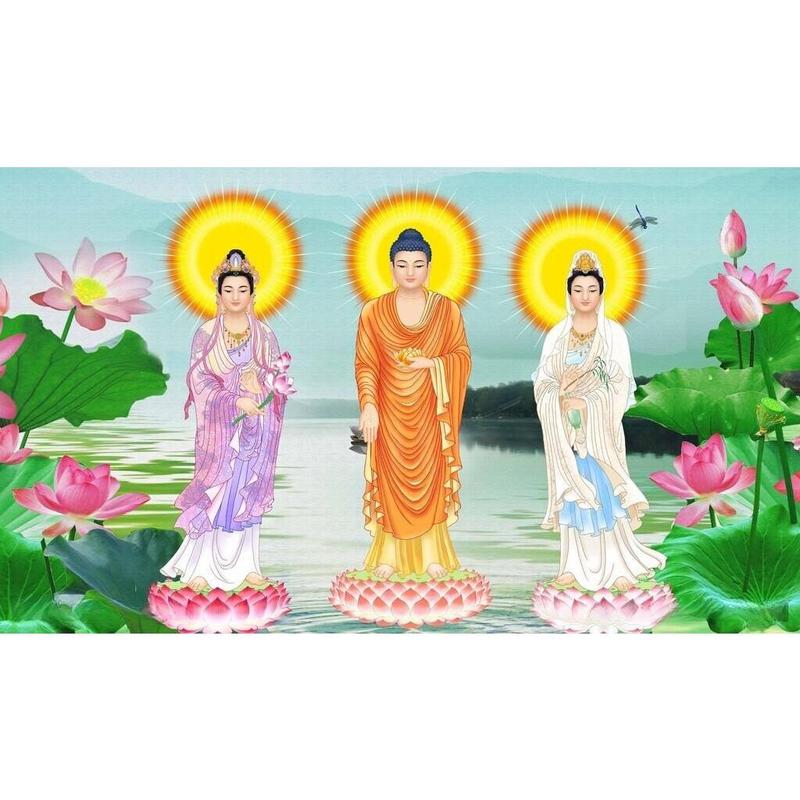 Tranh Đính Đá 5D Tranh Gắn Đá Hình Phật Kích Thước 40x60cm Có Đầy Đủ Dụng Cụ Cơ Bản Và Đầy Đủ Đá Để Hoàn Thành Tranh Trang Trí Nhà Decor Phòng