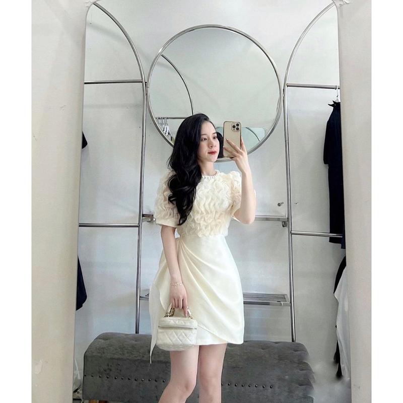 Đầm dự tiệc nữ cổ tròn đính chuỗi sang trọng Stella Dress