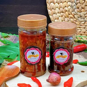 1 paket isi 2 (Sambal Baby cumi + Sambal Ikan Asin Telang Rabuk)