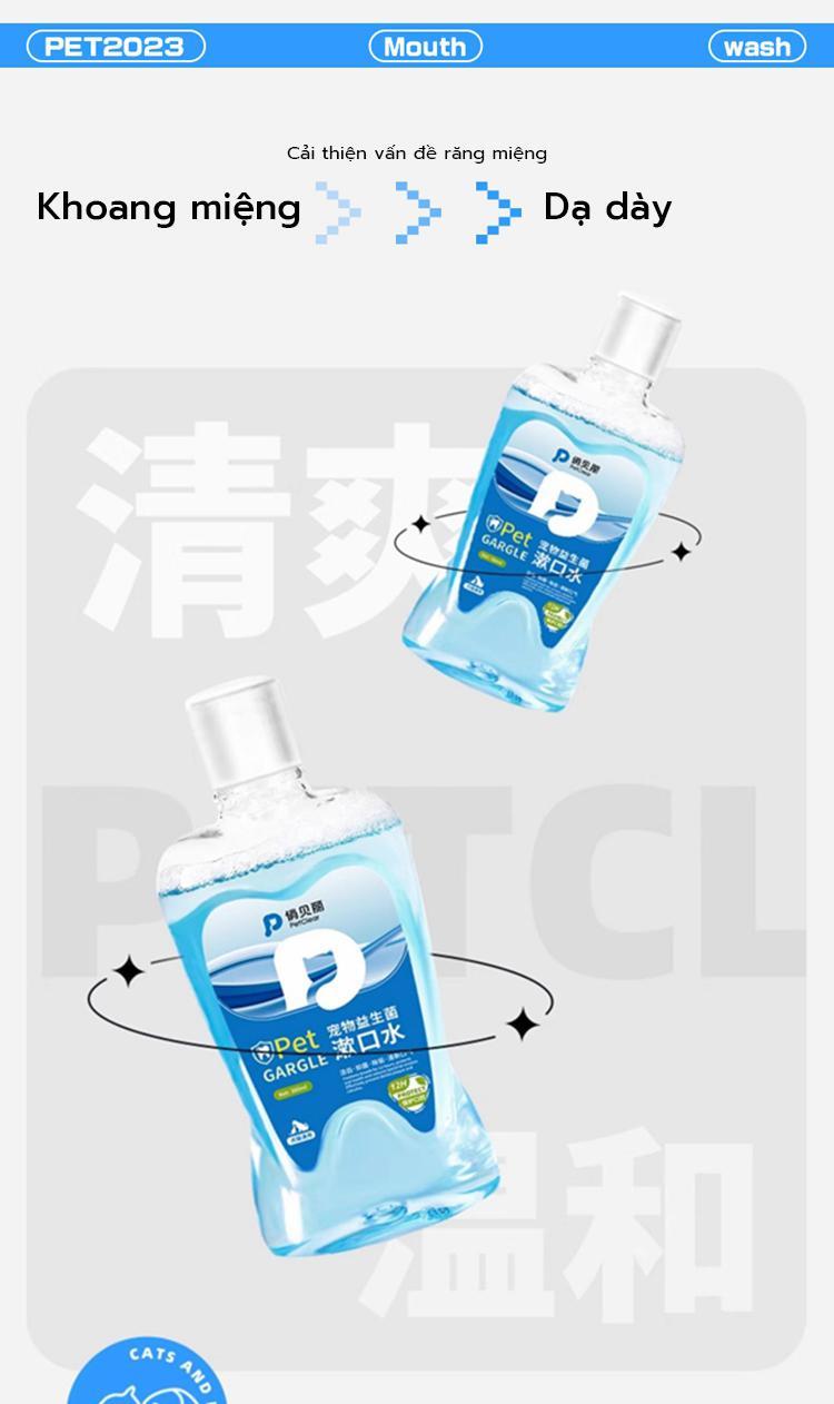 Product Introduction of 【Mua 2 tặng 1】Nước súc miệng Petclear 380ml dành cho thú cưng – Phù hợp cho chó mèo, giúp làm sạch răng và loại bỏ hôi miệng hiệu quả 10