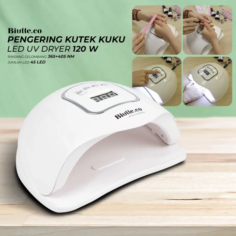 Mesin Pengering Kutek UV Lamp Nail Dryer LCD Display 45 LED 120W 0