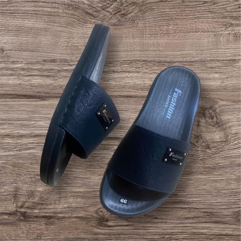 Dép nam da sít cao cấp [ khâu quai ] chắc chắn đế chống trơn trượt logo fasion [ full sezi 37-43] 2