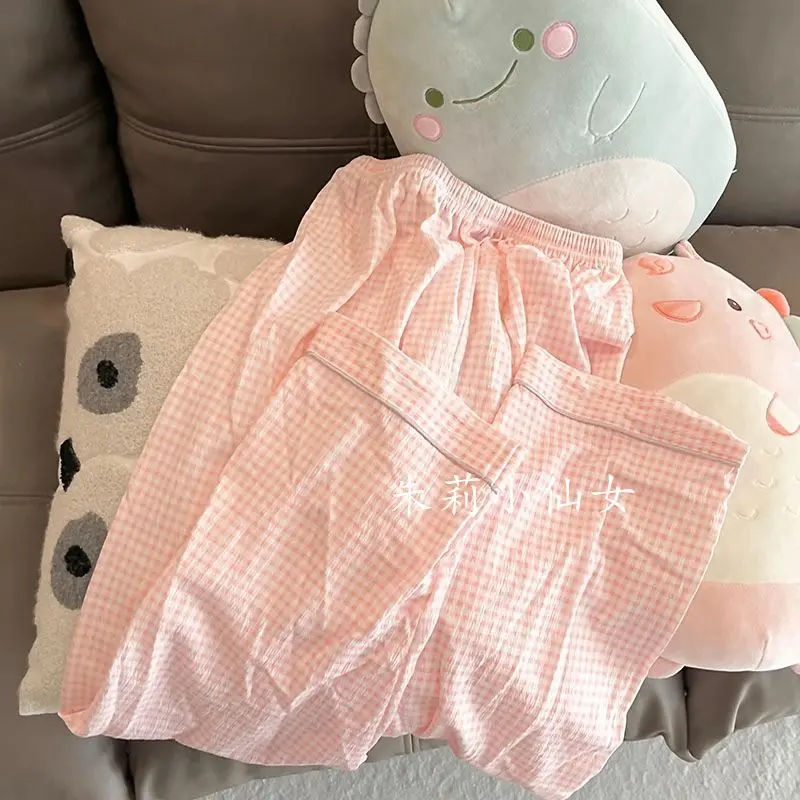Bộ Đồ Ngủ Hello Kitty, Kẻ Sọc, Dành Cho Nữ, Phong Cách Ins Mùa Xuân Và Mùa Thu, Phong Cách Nhật Bản, Quần Dài Tay Đơn Giản, Bộ Đồ Mặc Nhà Mùa Thu, Có Thể Mặc Ngoài Trời 3