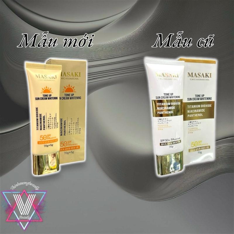 Kem chống nắng phổ rộng Masaki Hàn Quốc 70g - Dưỡng da trắng hồng tự nhiên, nâng tông nhẹ nhàng - Sunscreen, Chăm Sóc Da
