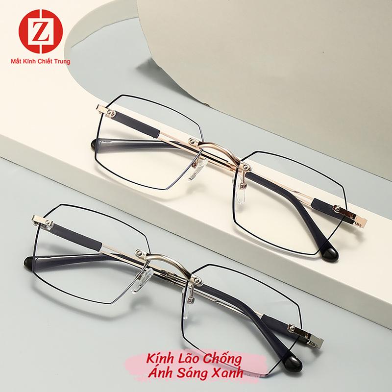 [Mã H5213] Kính lão thị cho người lớn tuổi, dáng không viền đầy đủ độ viễn, form đẹp sang