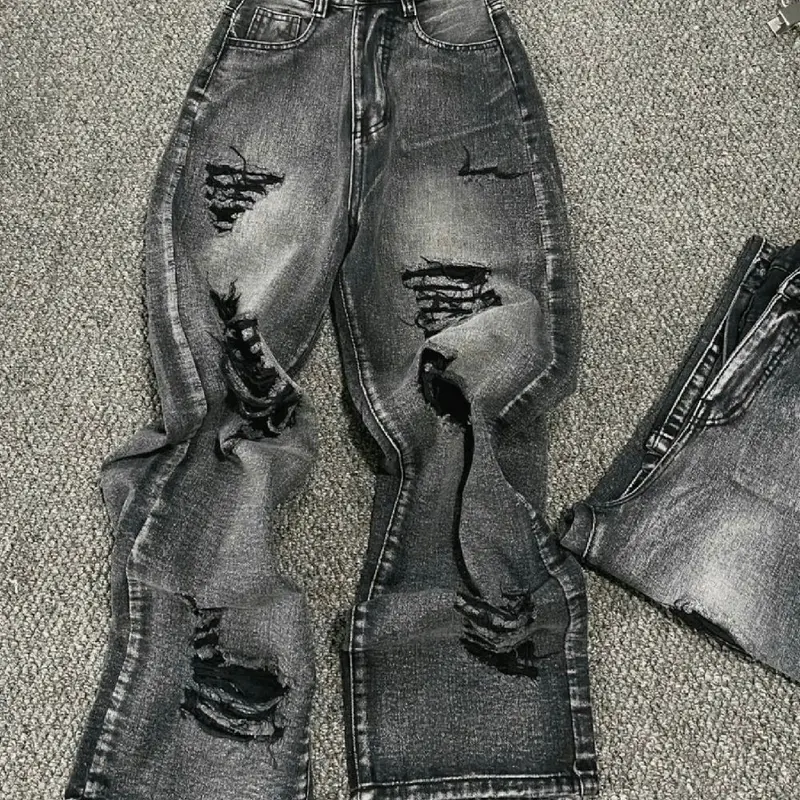️ QUẦN BAGGY SUÔNG RÁCH  - HÀNG VNXK 5