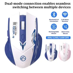 Gaming Mouse 6 Buttons Rechargeable Bluetooth  Mouse 2.4G Wireless Mouse  Android IOS Windows